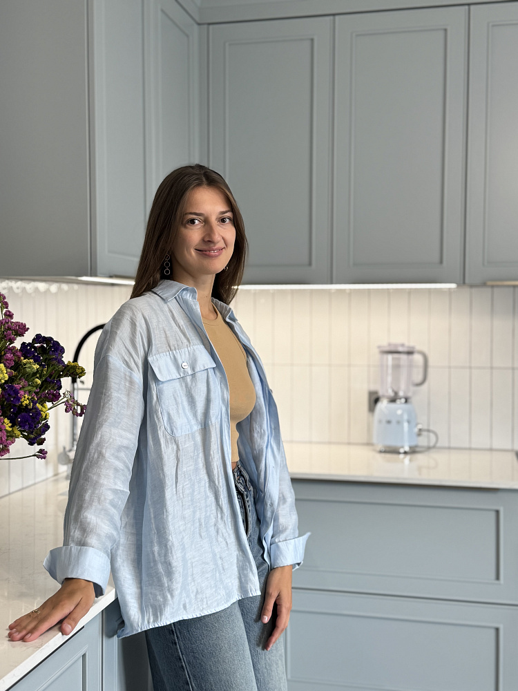 Воздушная Марлен в небесно-голубом цвете