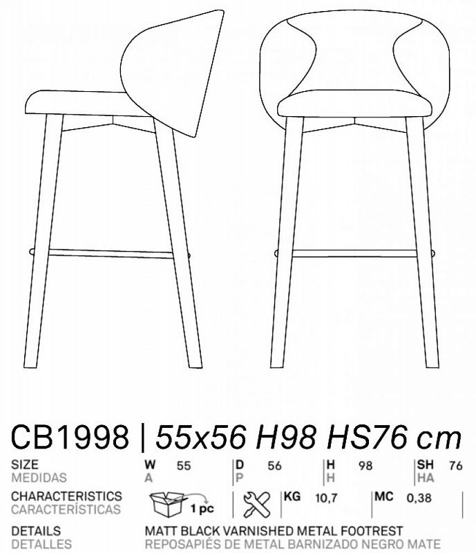Стул Connubia TUKA